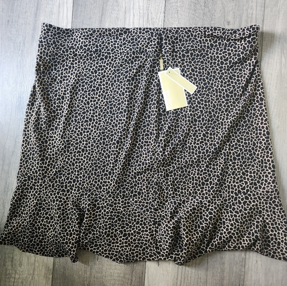 MICHAEL KORS Metallic Leopard Print Stretchy Skirt Size Large NWT - Picture 5 of 8
